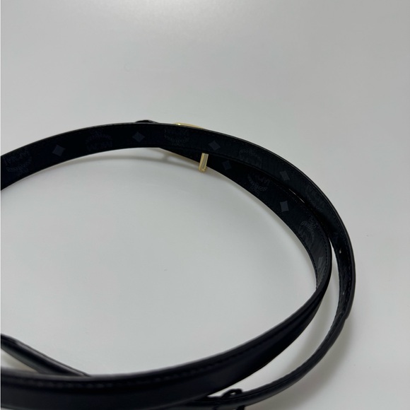 MCM Mode Mena Reversible Leather Belt Black Size 100/39”